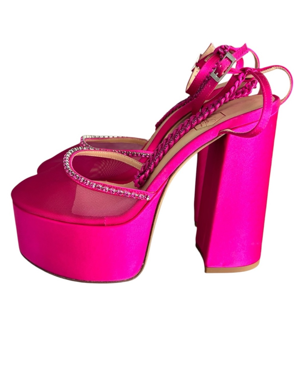 Nalebe Stellar Satin Platform Sandals - Picture 3 of 10